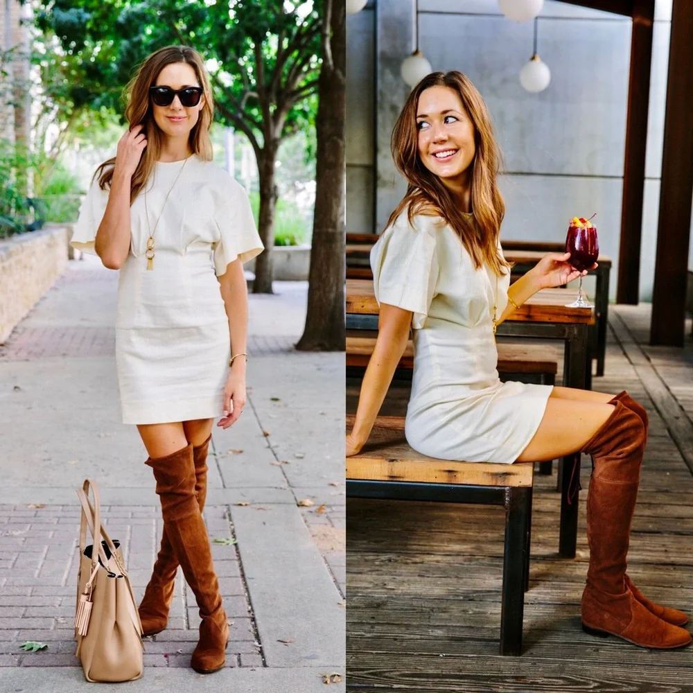 New STUART WEITZMAN Lowland Over the Knee Suede Boots in Brown